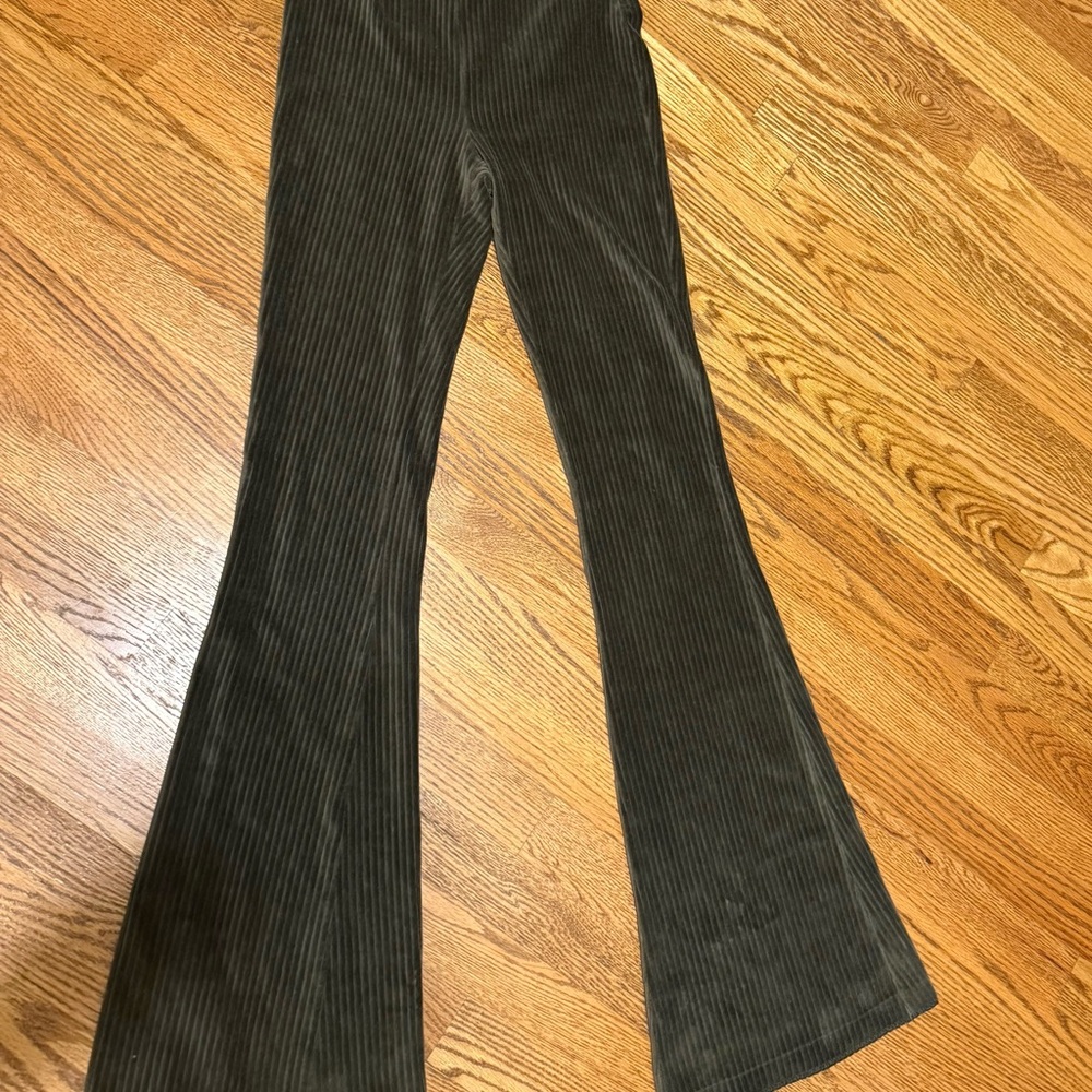 Aerie green velvet Pants